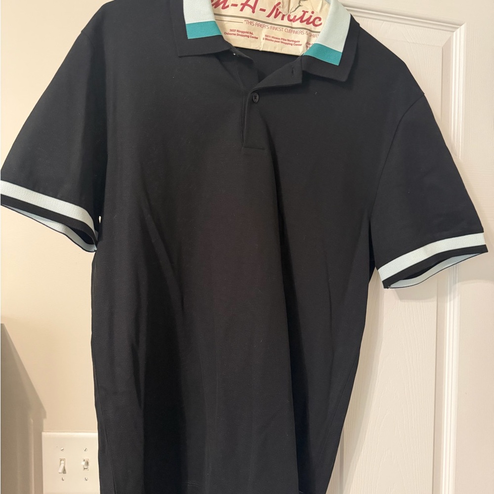 Hugo Boss Black Polo with Mint Trim